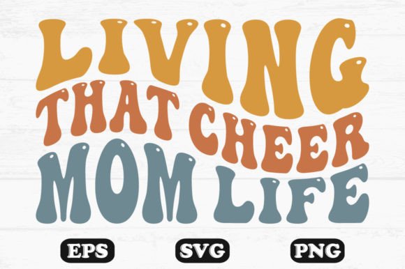 A Retro Wavy Design Perfect for Cheer Mom Style