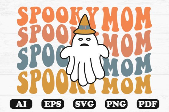 Spooky Mom: A Retro Halloween Design Ready to Stitch